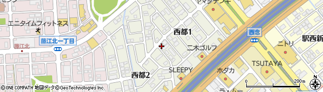 石川県金沢市西都周辺の地図