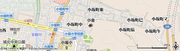石川県金沢市小坂町（ケ）周辺の地図
