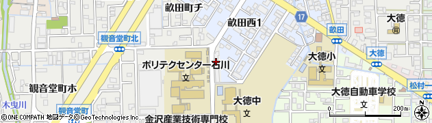 石川県金沢市観音堂町（ヘ）周辺の地図
