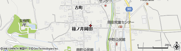 長野県長野市篠ノ井岡田（中町）周辺の地図