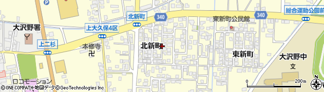 富山県富山市上大久保（北新町）周辺の地図