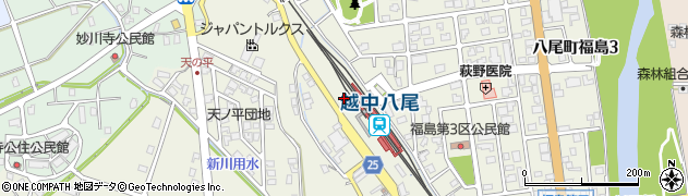 駅前ふれあい広場周辺の地図