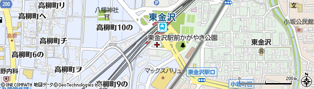 金沢市役所　市営駐輪場・東金沢駅東駐輪場周辺の地図