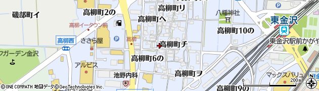 石川県金沢市高柳町チ166周辺の地図