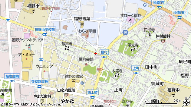 〒939-1568 富山県南砺市福野横町の地図