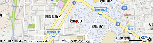 石川県金沢市畝田町周辺の地図