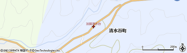 加賀清水台周辺の地図