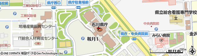 石川県警察本部　性被害１１０番周辺の地図