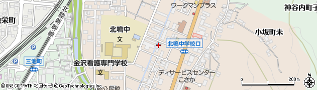 石川県金沢市小坂町（北）周辺の地図