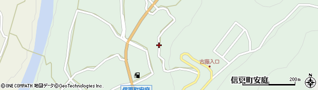 長野県長野市信更町安庭周辺の地図