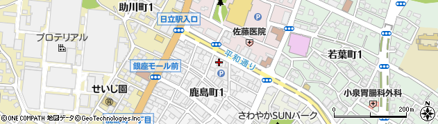 筑波銀行日立支店周辺の地図