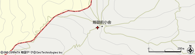 富山県中新川郡立山町剣御前周辺の地図
