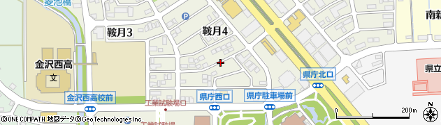 石川県金沢市鞍月周辺の地図