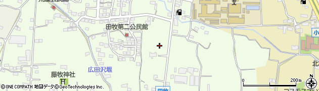長野県長野市稲里町田牧周辺の地図