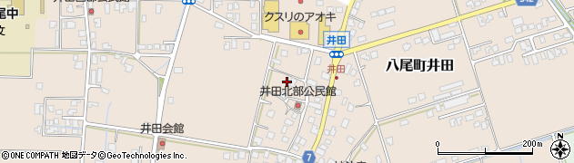 富山県富山市八尾町井田周辺の地図