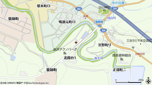 〒920-0177 石川県金沢市北陽台の地図