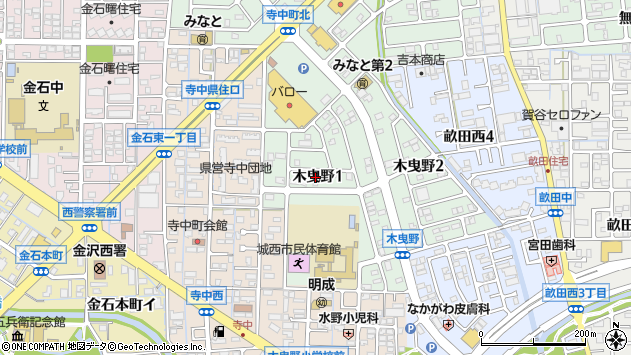〒920-0339 石川県金沢市木曳野の地図