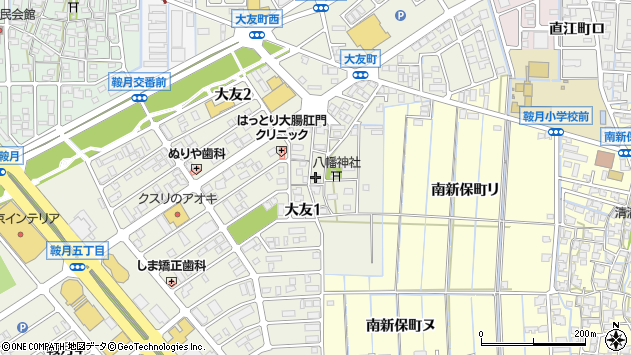 〒920-8205 石川県金沢市大友の地図