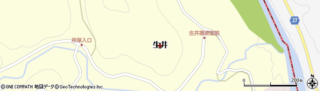 栃木県茂木町（芳賀郡）生井周辺の地図