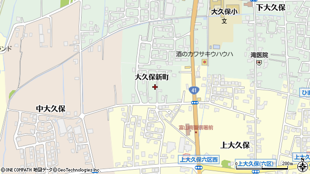 〒939-2251 富山県富山市下大久保の地図