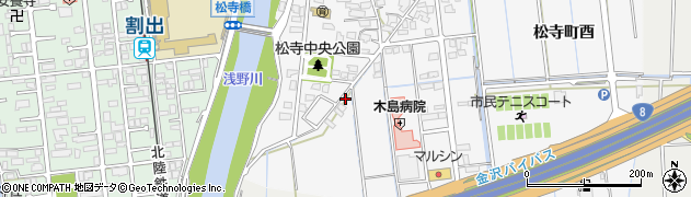 石川県金沢市松寺町（子）周辺の地図