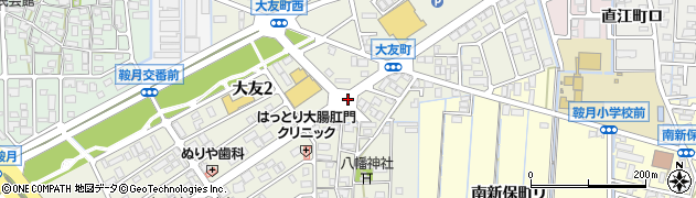 石川県金沢市大友周辺の地図