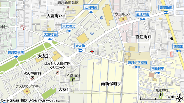 〒920-8222 石川県金沢市大友町の地図