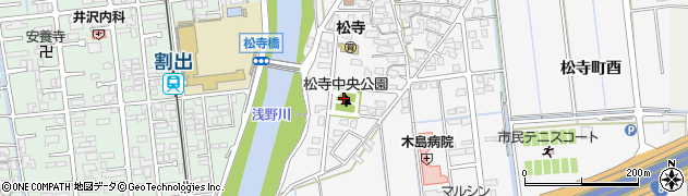 松寺中央公園周辺の地図