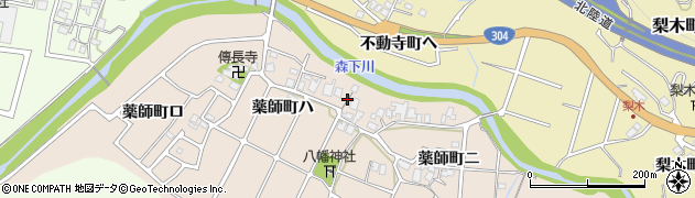 石川県金沢市薬師町周辺の地図
