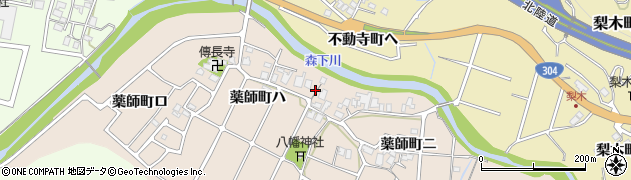 石川県金沢市薬師町周辺の地図