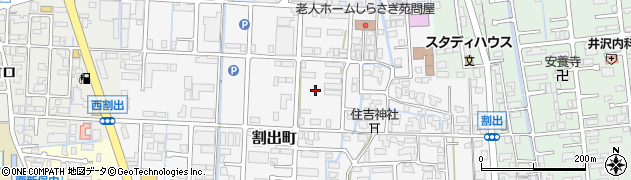 石川県金沢市割出町周辺の地図