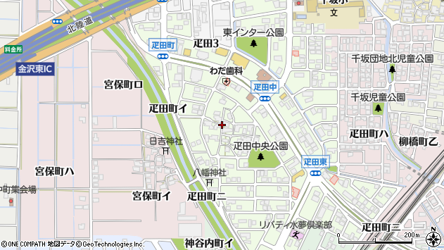 〒920-0003 石川県金沢市疋田の地図