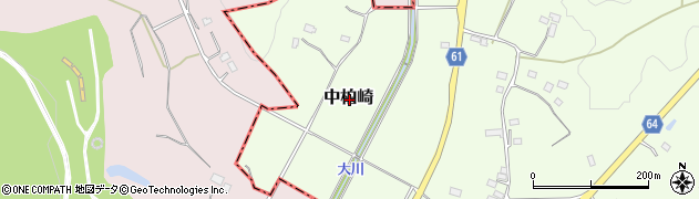 栃木県塩谷郡高根沢町中柏崎周辺の地図