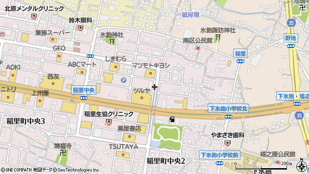 〒381-2217 長野県長野市稲里町中央の地図