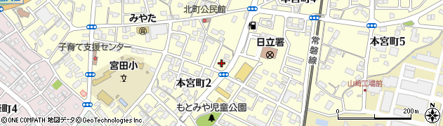 セブンイレブン日立本宮店周辺の地図