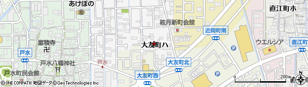 石川県金沢市大友町周辺の地図