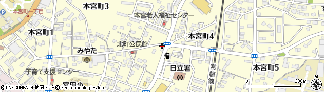 茨城県日立市本宮町周辺の地図