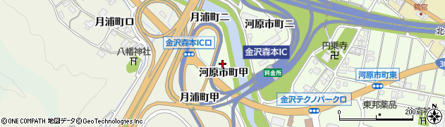 石川県金沢市河原市町甲周辺の地図