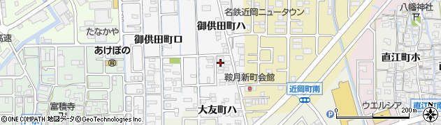 石川県金沢市御供田町ハ周辺の地図