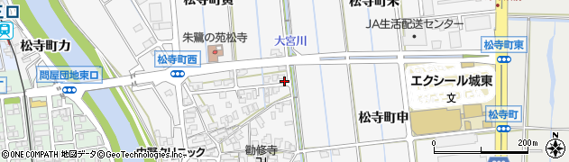 石川県金沢市松寺町周辺の地図
