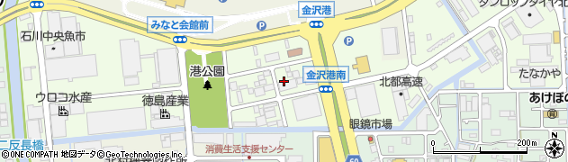 石川県金沢市湊周辺の地図