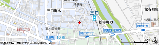 石川県金沢市三口町（金）周辺の地図