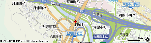 石川県金沢市月浦町ニ周辺の地図