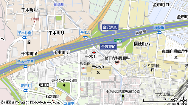 〒920-0002 石川県金沢市千木の地図