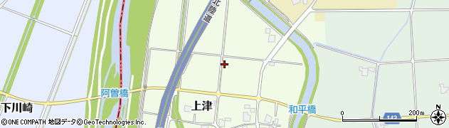 富山県南砺市上津周辺の地図