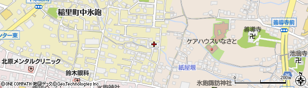 長野県長野市稲里町中氷鉋1021周辺の地図