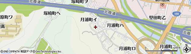 石川県金沢市月浦町（イ）周辺の地図