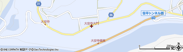大安寺大門周辺の地図