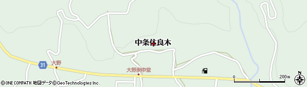 長野県長野市中条住良木周辺の地図