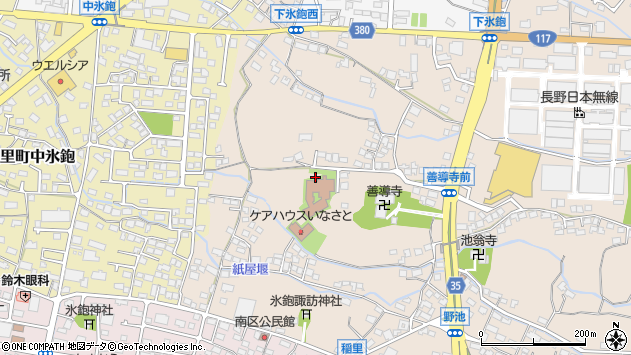 〒381-2211 長野県長野市稲里町下氷鉋の地図